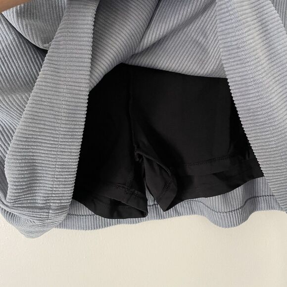 Halara Size L Blue Corduroy Zip Back Skort Skirt NEW NWT - Picture 2 of 5